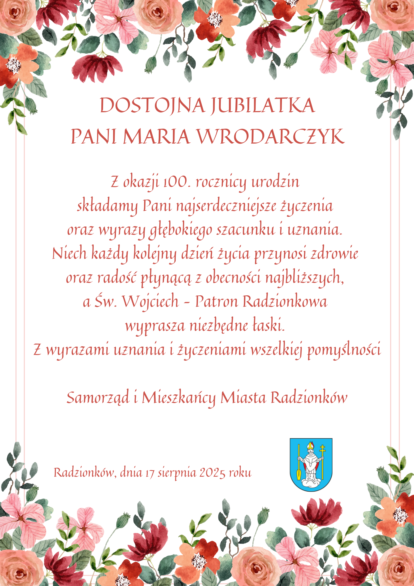 Maria Wrodarczyk - 100latka